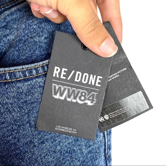 RE/DONE WW84 High‎ Rise Ankle Retro Indigo Jeans - Picture 8 of 10